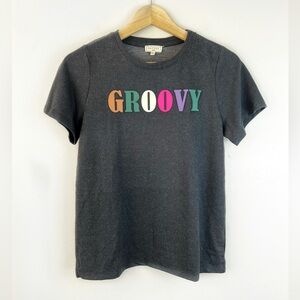 Hayden Girls French Terry GROOVY verbiage T-shirt girls size XL